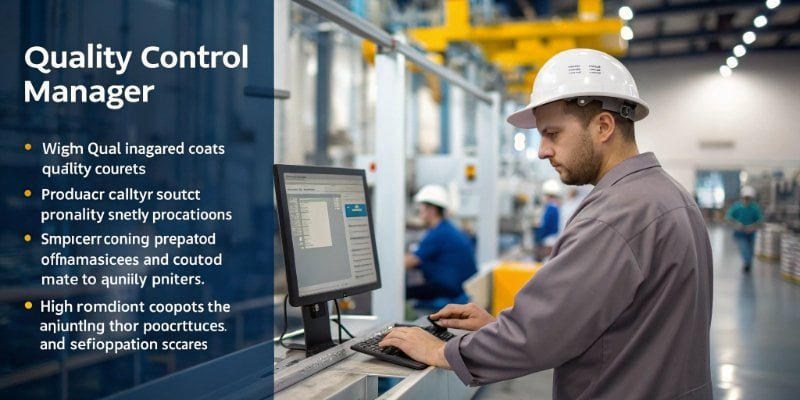 Industrial Compliance and Control A quality control manager reviewing data from an industrial scale