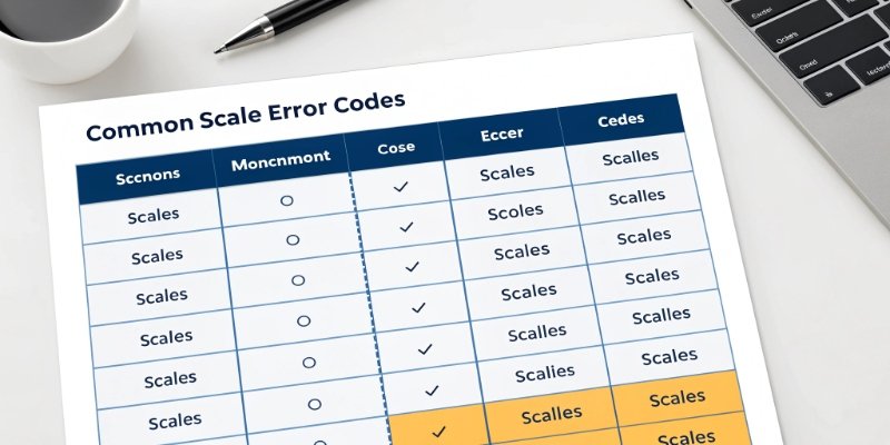 Scale Error Code Guide A table of common scale error codes and their meanings.