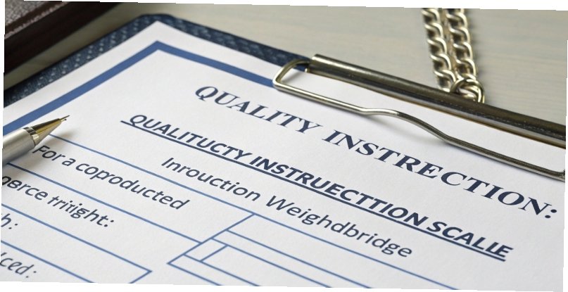 Legal-for-Trade Certification A close-up of a quality inspection certificate for an industrial scale