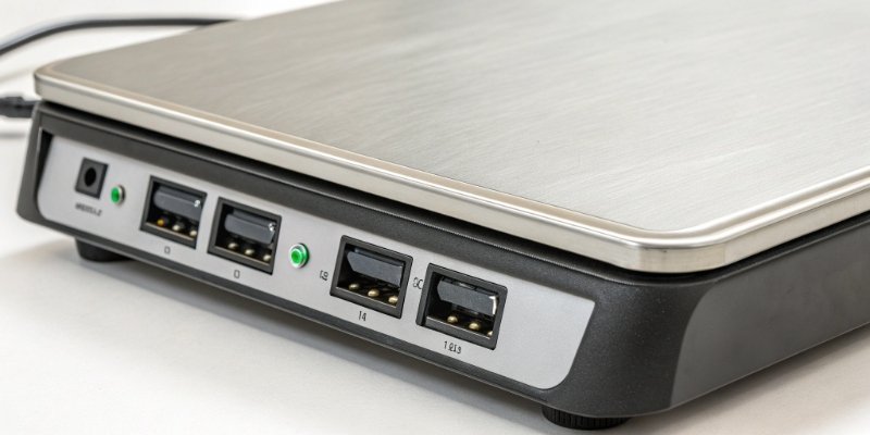 Key Features to Consider in an Industrial Scale A close-up of a scale's digital display showing connectivity ports on the back