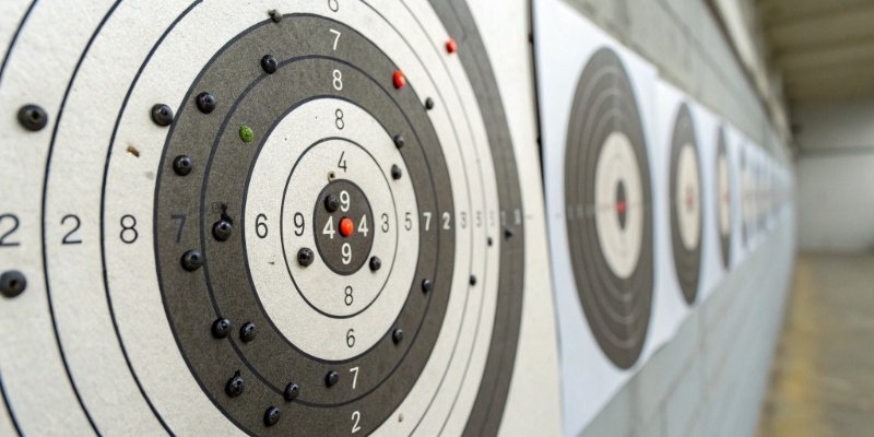 Precision in Weighing A graphic showing a tight grouping of measurement points on a target, representing high precision