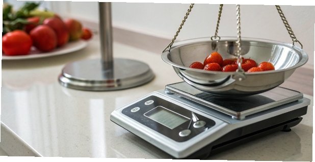 A digital balance display showing a reading in grams (g)