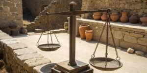 How did ancient people weigh objects?