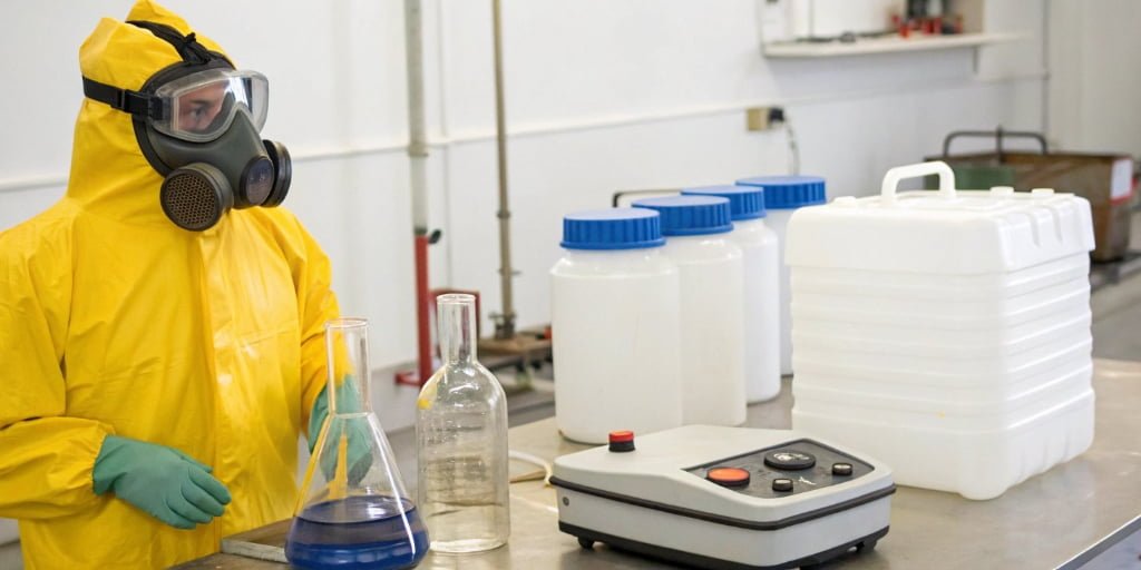 We handle corrosive chemicals—can we use a regular digital scale?