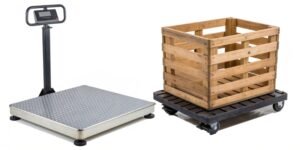 What is the difference between a crate scale and a platform scale?