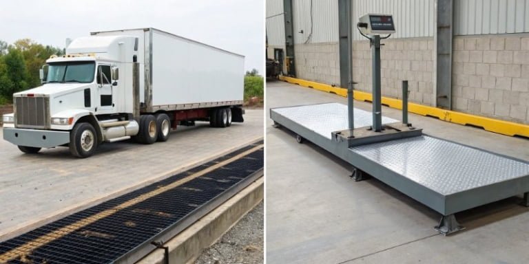 What is the fundamental difference between a weighbridge and a bench scale?