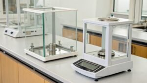 What is the main difference between an analytical balance and a toploader balance?