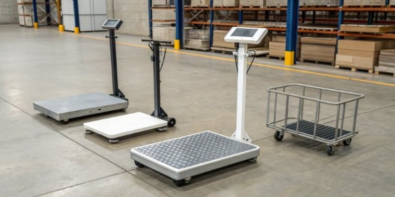 Which type of industrial scale should I choose for my warehouse?