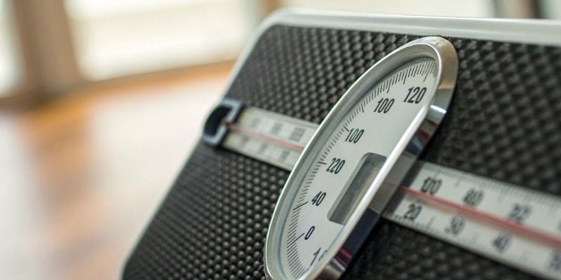 High-Resolution Scale Display A close-up of a high-resolution digital scale display showing multiple decimal places.