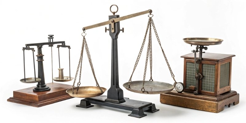 Different Types of Industrial Weighing Scales A collection of different industrial scales, from large platform scales to small precision balances