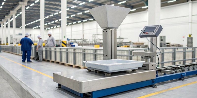 Accurate Heavy Load Weighing Solution High-capacity high-precision industrial scale in a factory setting