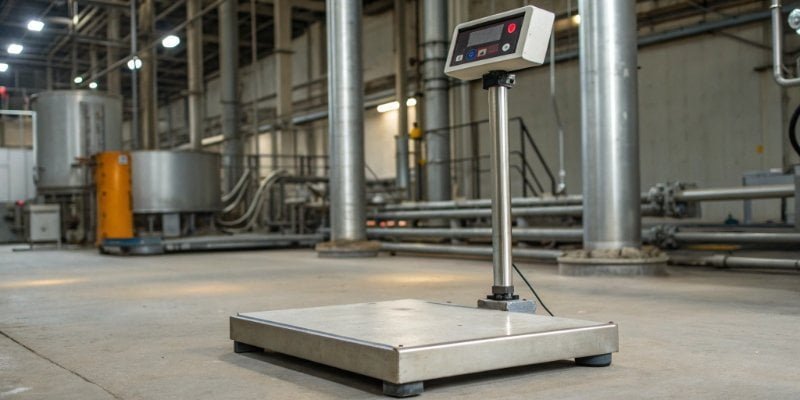 Industrial Scale Inaccuracy An industrial scale showing an error message on its digital display