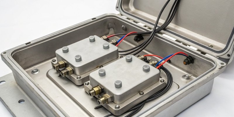 Details of an Intrinsically Safe Scale close-up of explosion-proof scale components