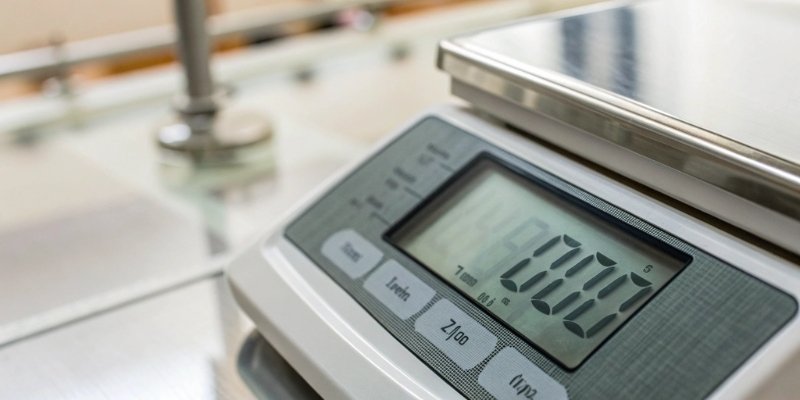 Digital Scale Precision A close-up of a digital scale display showing a high-precision reading