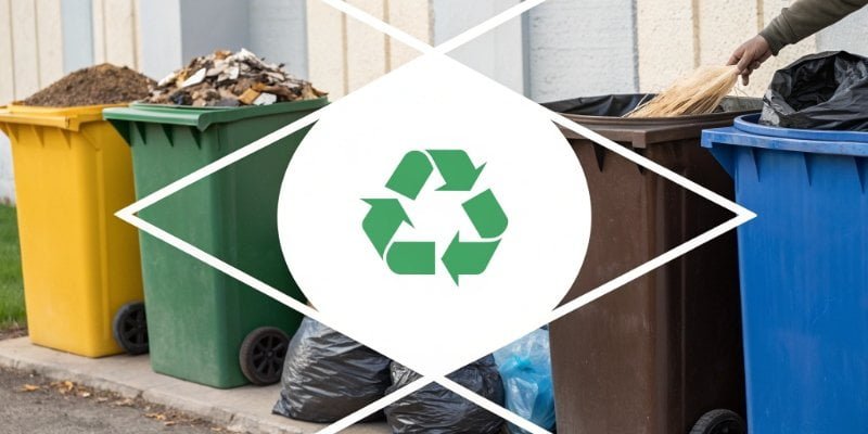 Four Types of Waste Management Diagram showing the four types of waste management