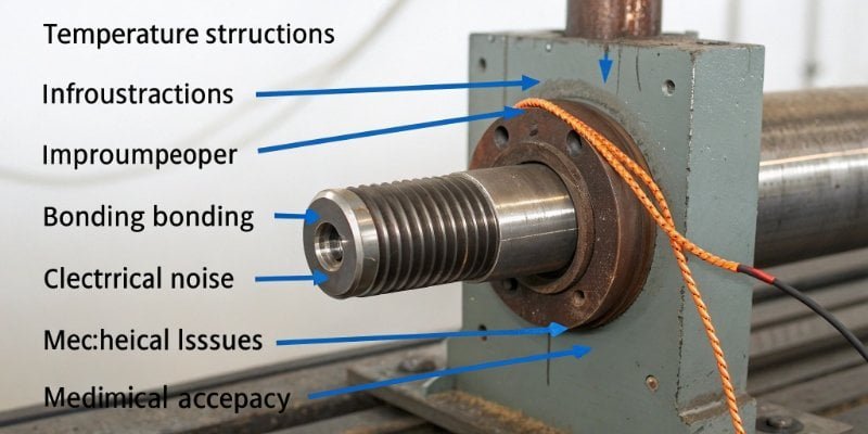 Diagram showing various sources of error affecting a strain gauge