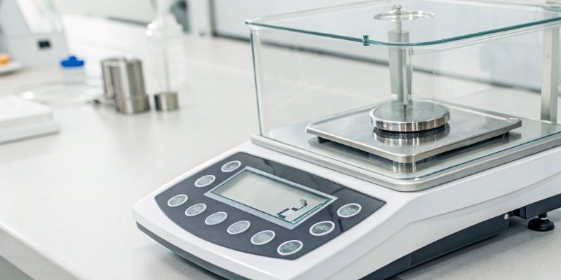 Weighing Scale Functions Close-up of a digital scale indicator showing counting function
