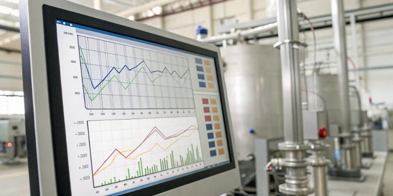 Data logging chart for industrial automation