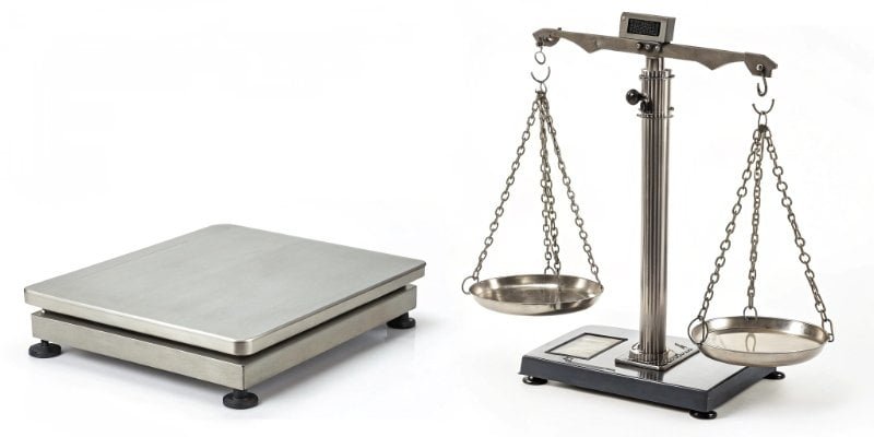 A comparison of a small commercial scale and a large industrial scale
