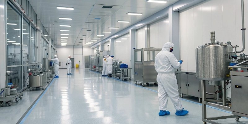 Safety in Chemical Industry A modern, clean, and safe chemical processing facility.