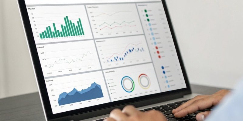 Tank Telemetry Software Dashboard A dashboard showing tank levels collected via telemetry on a computer screen