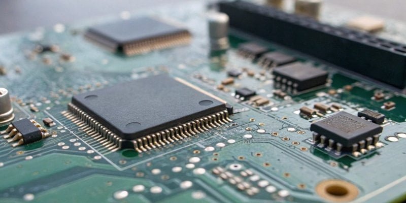 Intrinsically Safe Electronic Design A close-up of a certified intrinsically safe electronic circuit board