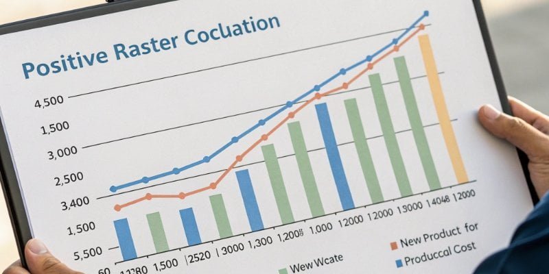 A chart showing a positive ROI calculation over time
