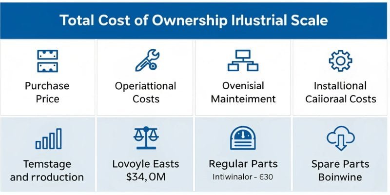 An infographic breaking down the different components of Total Cost of Ownership for an industrial scale.