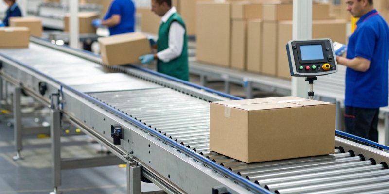 Automated Weighing for Logistics An automated conveyor system with a weigh-in-motion scale