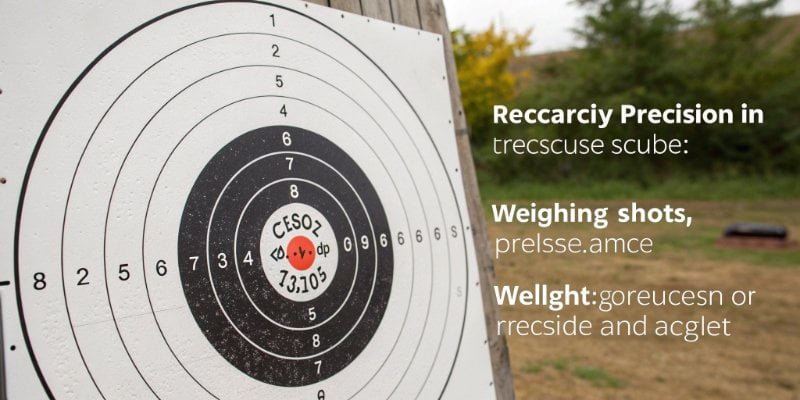 A target analogy showing the difference between accuracy and precision
