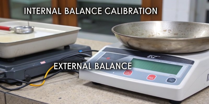 Internal vs External Balance Calibration A diagram showing the difference between internal and external balance calibration.