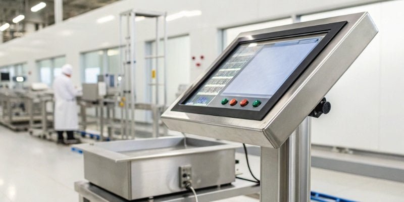 Industrial scale with an integrated touch screen PC
