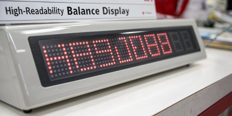 High-Readability Balance Display A close-up shot of a balance display showing many decimal places of a measurement