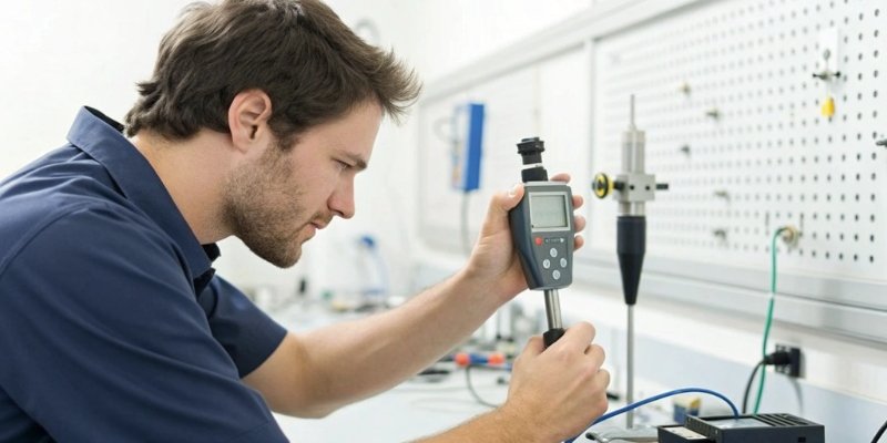 Calibration is Key A certified technician calibrating a control instrument