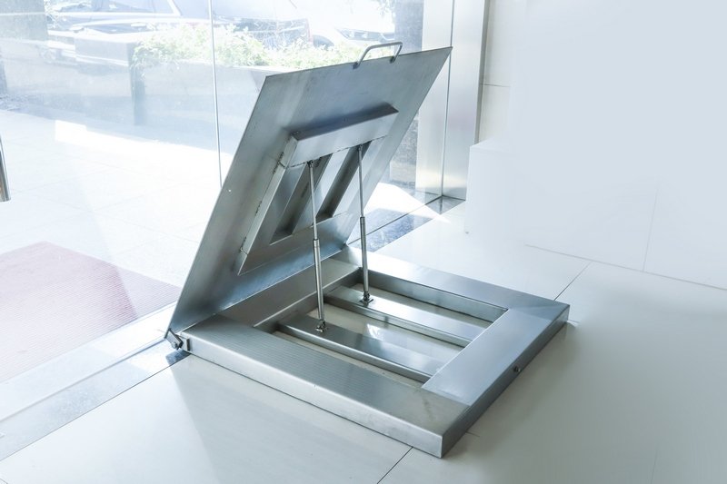 Stainless steel liftable and washable floor scale
