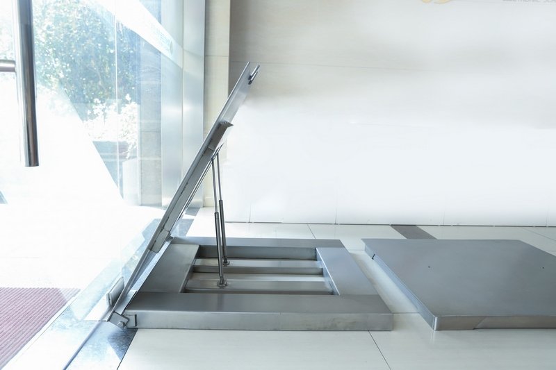 Stainless steel liftable and washable floor scale