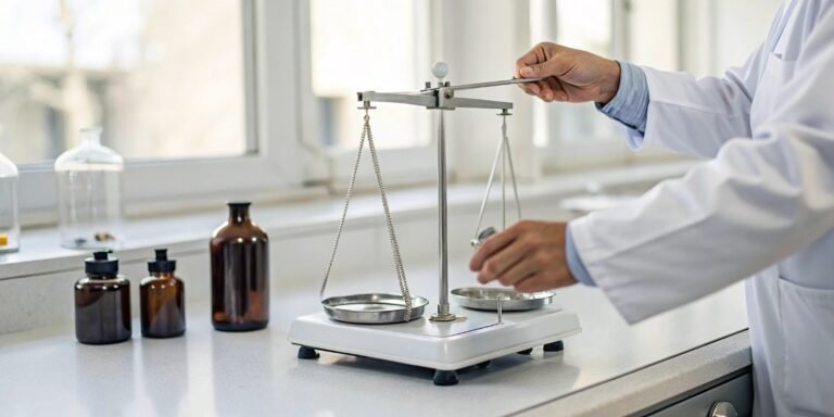 How can I calibrate and maintain a laboratory balance to ensure accuracy?