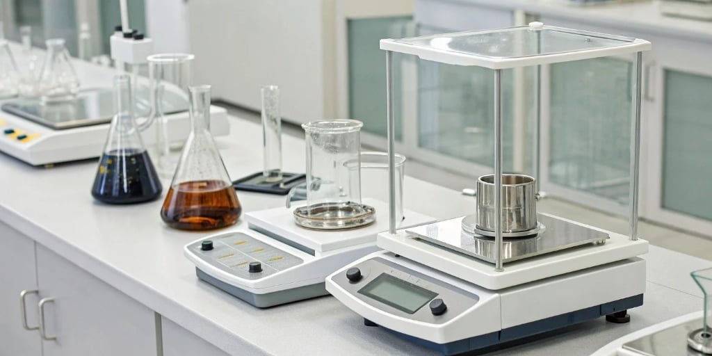 What is the general price range for different types of laboratory balances?