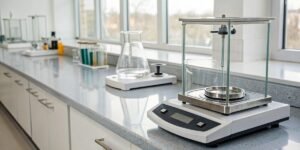 What is the main difference between an analytical balance and a precision balance?