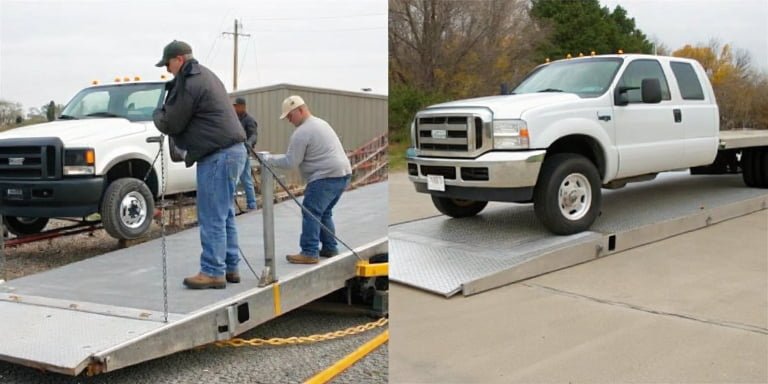 When should I choose a portable truck scale over a stationary one?