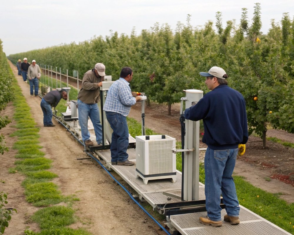 Workers being trained on new weighing system technology