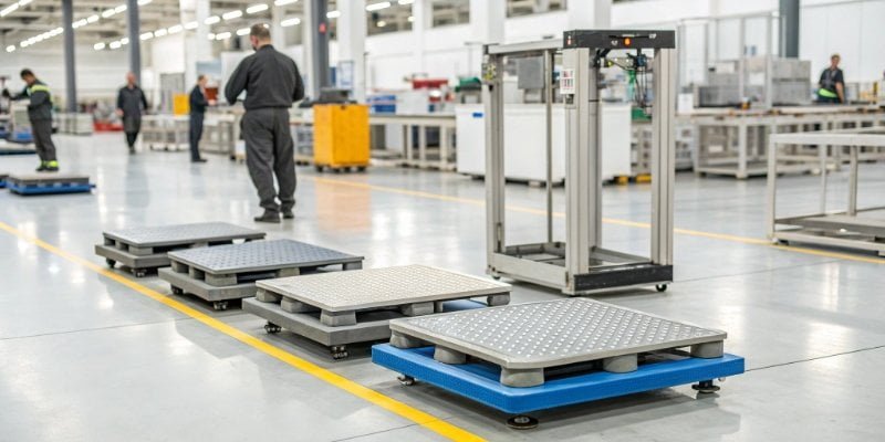 Waterproof Industrial Scales A collection of industrial scales with varying waterproof ratings in a modern factory setting.