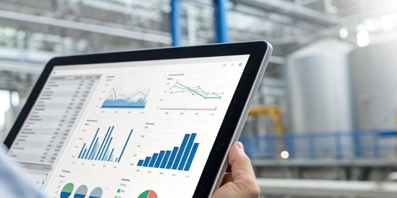 Weighing Scale Software Integration A software interface showing data being received from a connected industrial scale