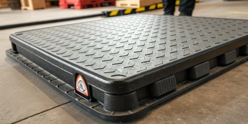 Explosion-Proof Certification A close-up of an explosion-proof scale's certified label