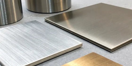 A comparison of different stainless steel grades and finishes