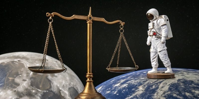 Mass vs. Weight Explained An illustration showing the difference between mass (an astronaut on a scale) and weight (the same astronaut on scales on Earth and the Moon).