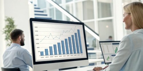 Graph showing improved efficiency with automated data entry