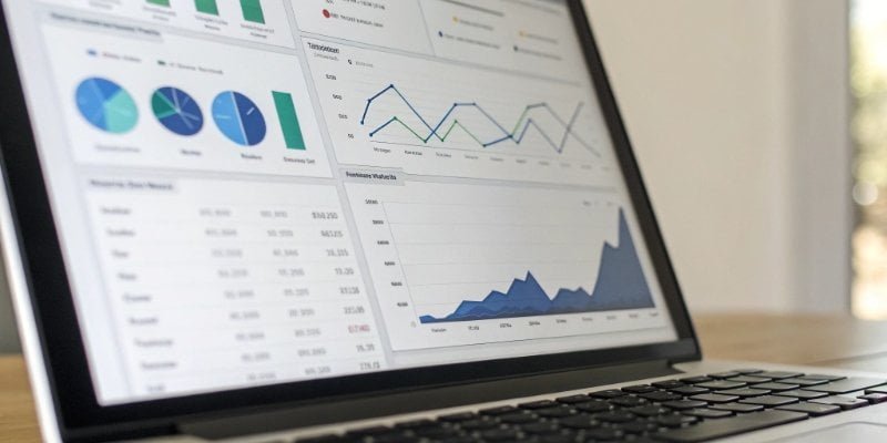Weighsoft Analytics Dashboard close-up of a software dashboard showing weighing analytics