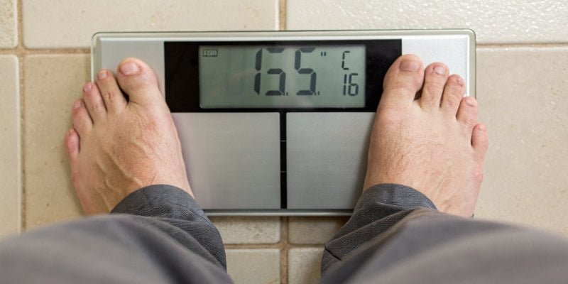 Faulty Scale Reading After a Shock Load An electronic scale display showing an unstable or incorrect reading