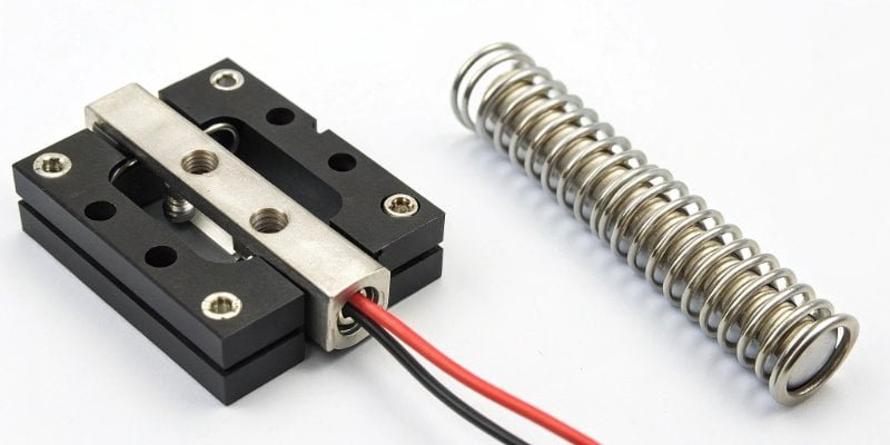 Accuracy of Digital vs Analog A diagram showing how a digital load cell works compared to a simple spring mechanism.